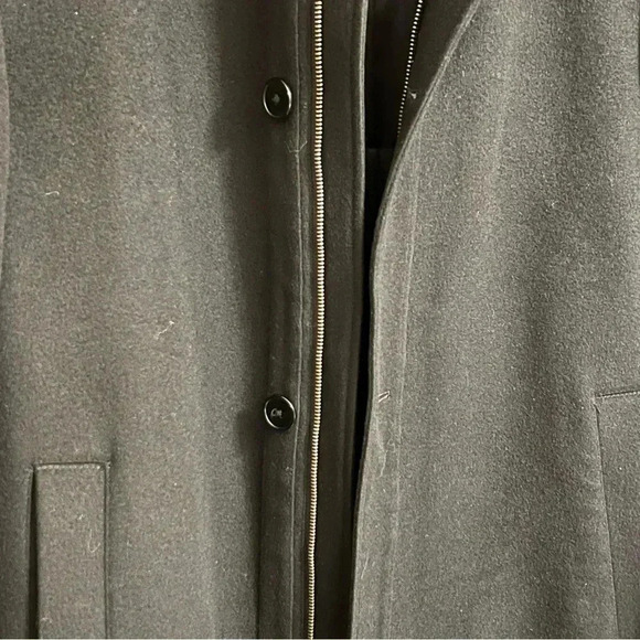 Cardinal of Canada Mens Jacket Medium Black Wool Blend Quilted Full Zip Overcoat - Picture 8 of 16